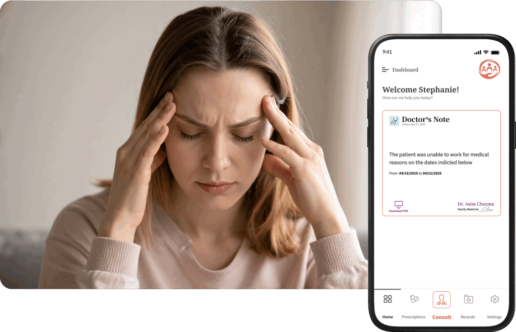 Online doctors note for work with signature issued by our licensed doctors